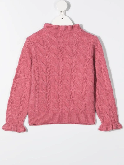 Shop Siola Cable-knit Jumper In Pink