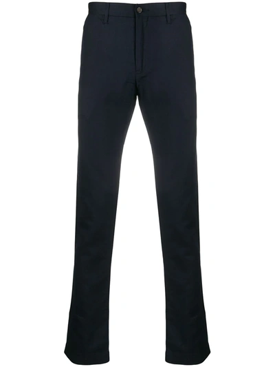 Shop Polo Ralph Lauren Straight-leg Chino Trousers In Blue