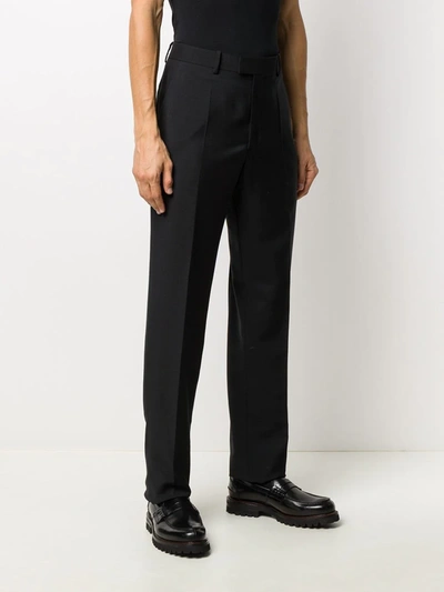 Shop Bottega Veneta Tailored Wool Suit Trousers In Black