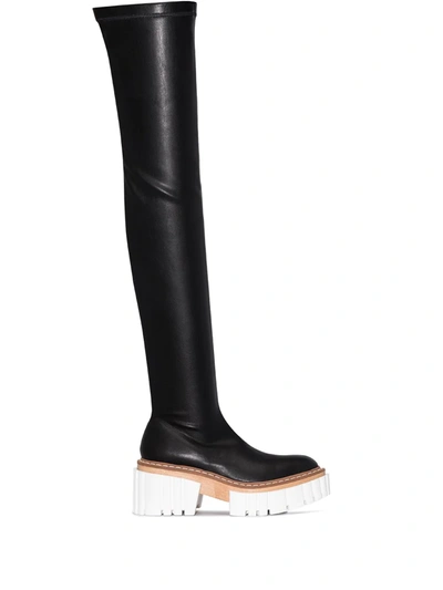 Shop Stella Mccartney Emilie 75mm Thigh-high Boots In Black