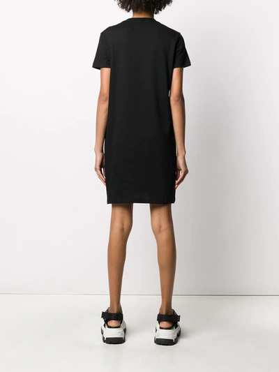 Shop Kenzo Tiger Embroidery T-shirt Dress In Black