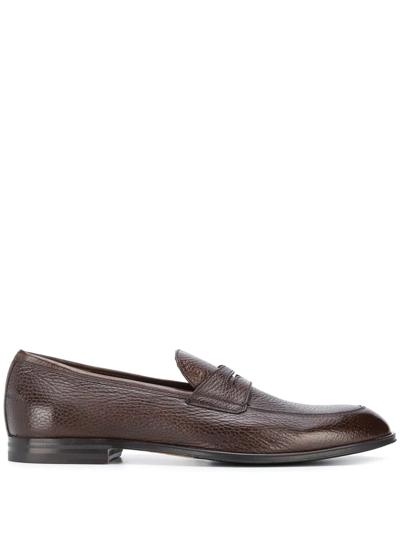 Shop Bally Webb Slip-on Loafers In Brown