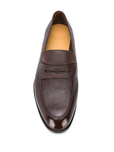 Shop Bally Webb Slip-on Loafers In Brown