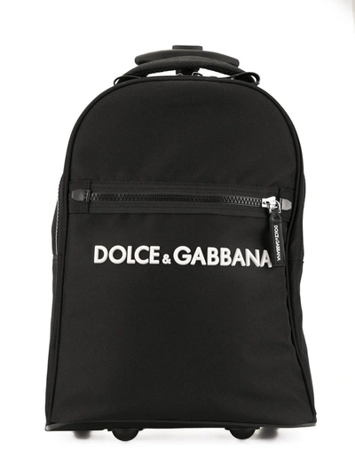 Shop Dolce & Gabbana Classic Logo Trolley In Black