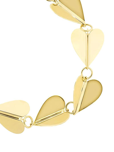 Shop Cadar 18kt Yellow Gold Wings Of Love Solid Hearts Bracelet