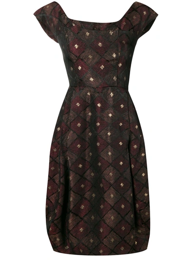 Pre-owned A.n.g.e.l.o. Vintage Cult 1950's Patterned Dress In Red