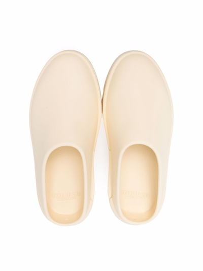 Shop Fear Of God Solid-colour Flat Slippers In Yellow