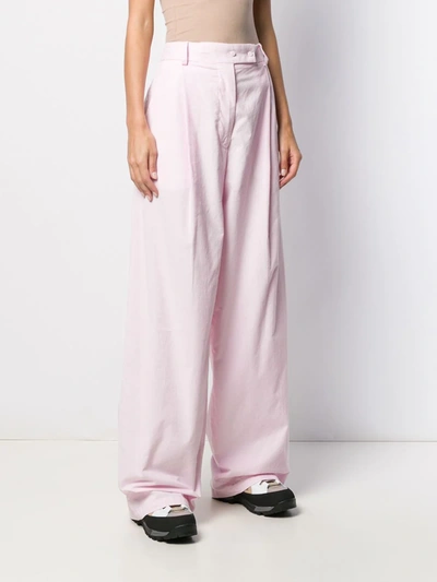 Shop Maison Flaneur Wide-leg Trousers In Pink