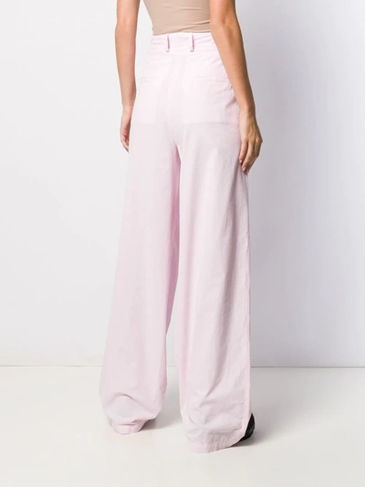 Shop Maison Flaneur Wide-leg Trousers In Pink