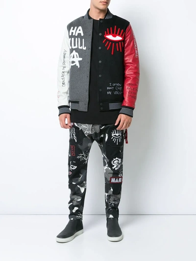 Haculla Stripe And Print Detail Jacket In Multicolour