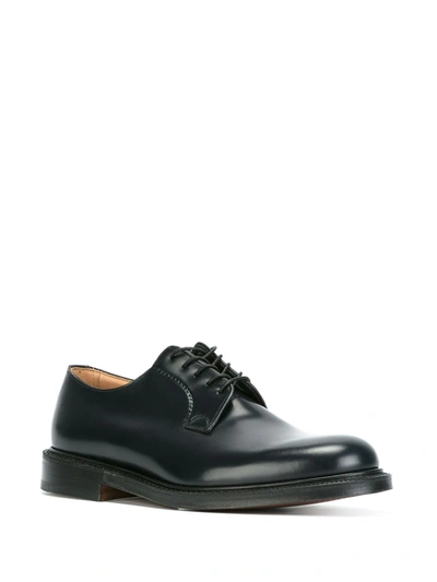 Church's Black Leather Lace Up Shoes In Black