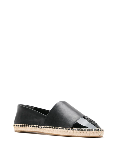 Shop Tory Burch Color Block Flat Espadrille In Black