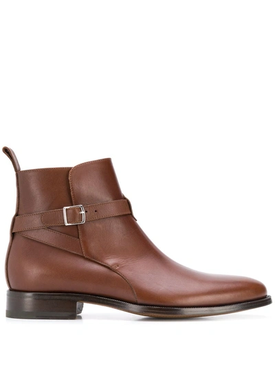 Shop Scarosso Ankle Boots In Brown