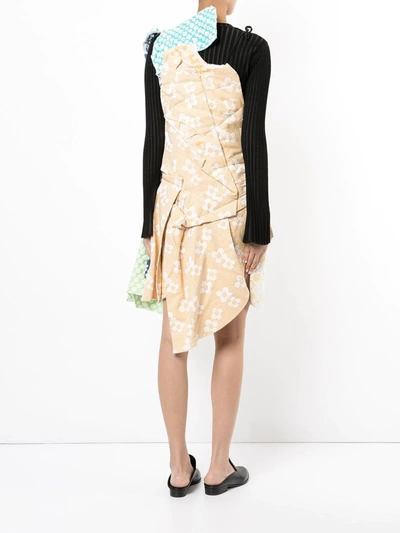 Pre-owned Comme Des Garçons Patchwork Dress In Yellow