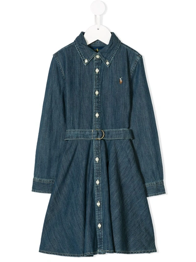 Shop Ralph Lauren Denim Shirtd-dresses-woven In Blue