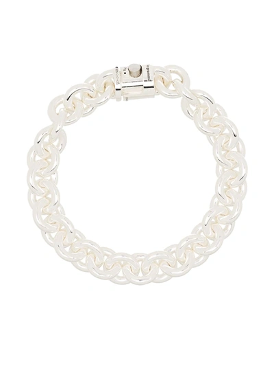 Shop Le Gramme 65g Entrelacs Chain Bracelet In Silver