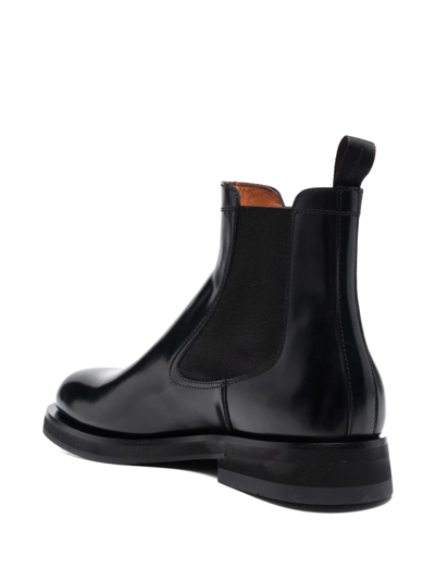 Shop Santoni Double-buckle Leather Boots In Black