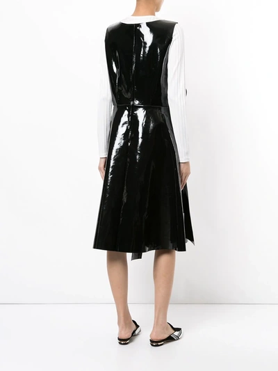 Pre-owned Comme Des Garçons Pinafore Dress With Tear Detailing In Black