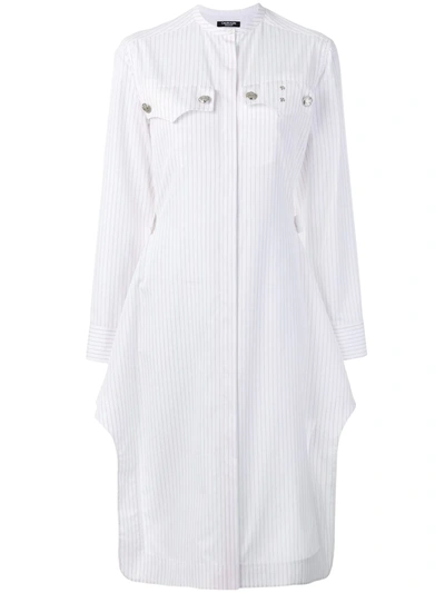 Shop Calvin Klein 205w39nyc Pinstripe Shirt Dress In White