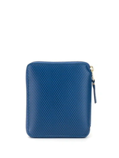 Shop Comme Des Garçons Homme Deux Rectangular Zipped Wallet In Blue