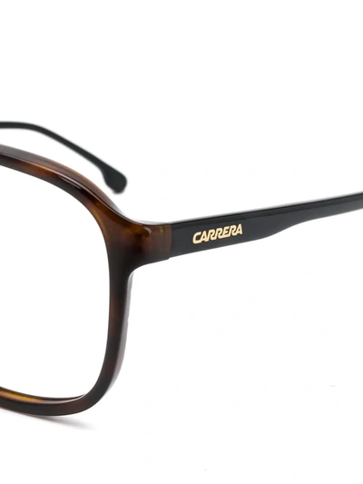Shop Carrera Aviator Shaped Glasses In Brown