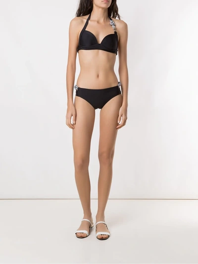 Shop Amir Slama Rope Details Balconette Bikini Set In Black