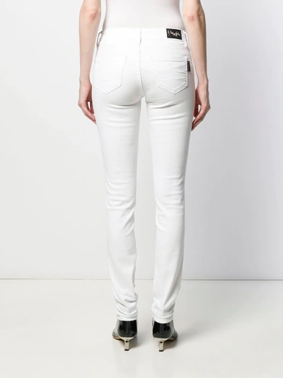 Shop Philipp Plein Jegging Statement Skinny Jeans In White