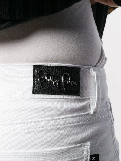 Philipp Plein Jegging Statement Skinny Jeans In White