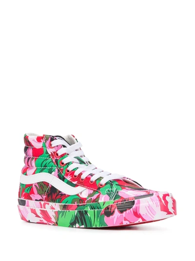 Shop Kenzo X Vans Floral Print Sk8-hi Sneakers In Pink