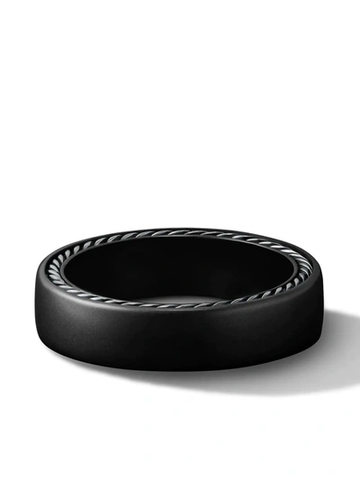 David Yurman Streamline Band Ring (6mm) In Black