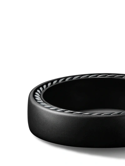 David Yurman Streamline Band Ring (6mm) In Black