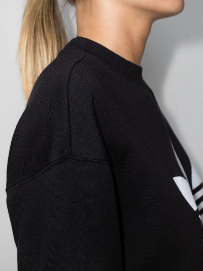 Shop Adidas Originals Logo-print Cotton Sweatshirt In Black