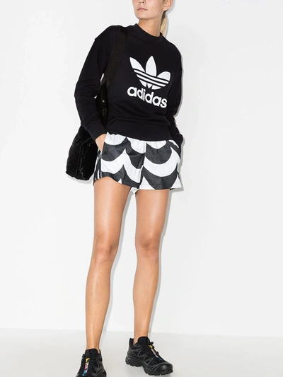 Shop Adidas Originals Logo-print Cotton Sweatshirt In Black