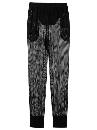 Shop Amir Slama Mesh Trousers In Black