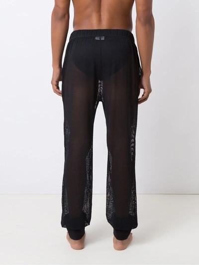 Shop Amir Slama Mesh Trousers In Black