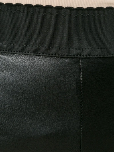 Shop Dolce & Gabbana Slim-cut Leather Leggings In Black