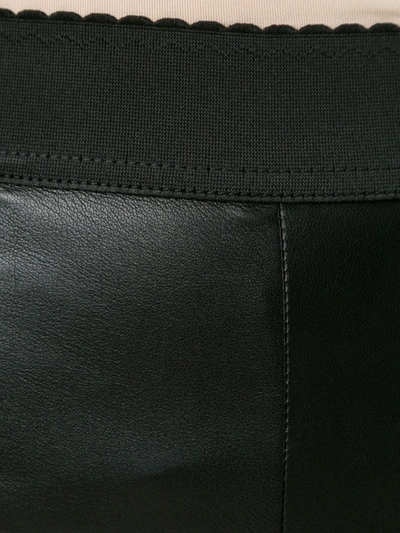 Dolce & Gabbana Leather Leggings In Black