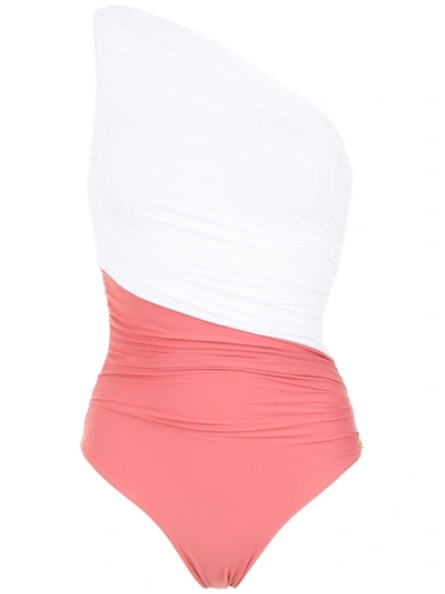 Shop Brigitte Bi-colour Swimsuit In Pink