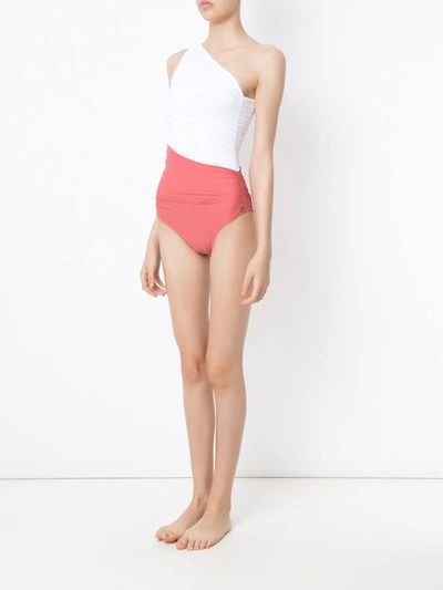 Shop Brigitte Bi-colour Swimsuit In Pink