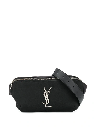 Shop Saint Laurent Ysl Belt Bag In Black