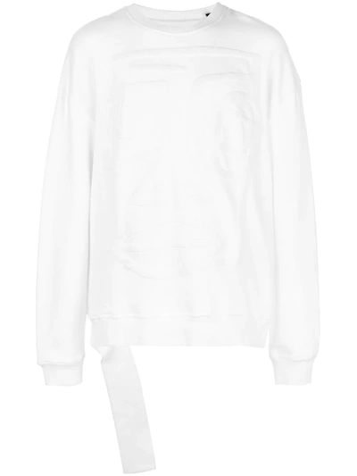 Shop Haculla Nyc Destructed Sweatshirt In White
