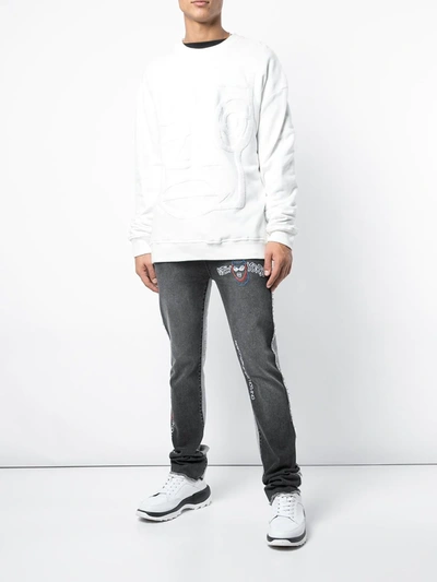 Shop Haculla Nyc Destructed Sweatshirt In White