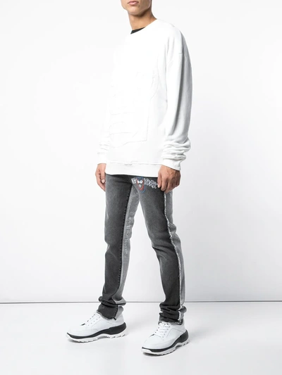 Shop Haculla Nyc Destructed Sweatshirt In White