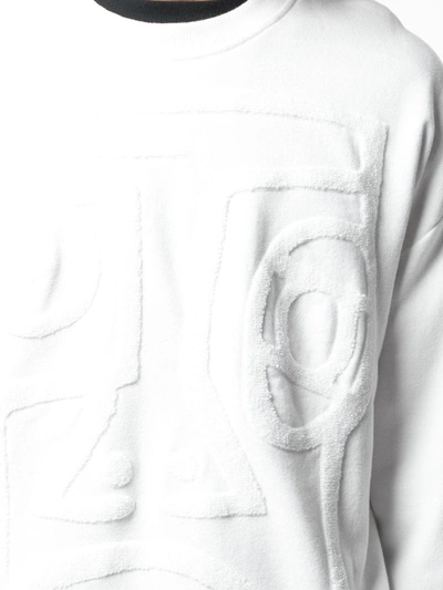 Shop Haculla Nyc Destructed Sweatshirt In White