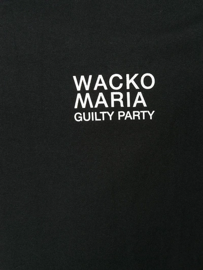 Shop Wacko Maria Logo Print T-shirt In Black