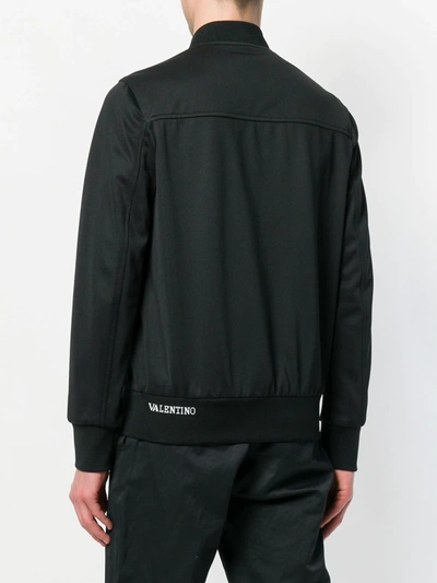 Shop Valentino Lightweight Bomber Jacket In Black
