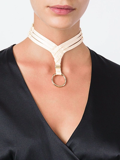 Shop Bordelle 'asobi' Collar In White