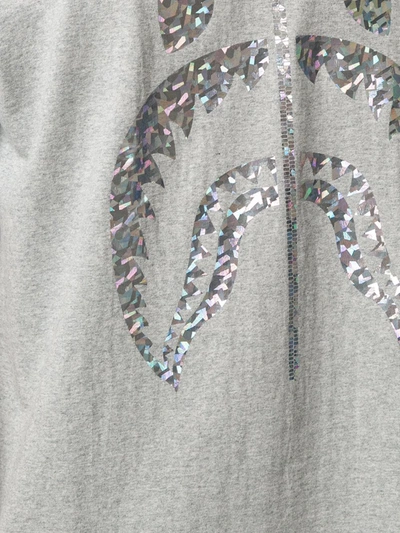 Shop A Bathing Ape Holographic Logo T-shirt In Grey