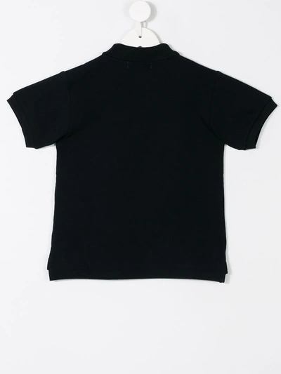 Comme Des Garçons Boys Black Kids Cotton Heart Motif Polo Shirt 2-6 Years 6 Years In Blue