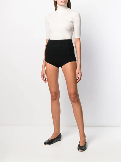 Shop Cashmere In Love Mimie Knitted Knicker Shorts In Black